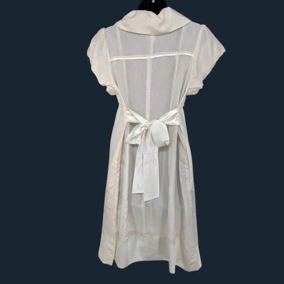 Ryu Babydoll Dress Women Size M 100% Silk Button Up Whimsical Cottagecore Fairy - Picture 2 of 13